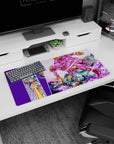 Modern 32x16 inches mouse pad featuring Johnny Joestar and Funny Valentine from JoJo's Bizarre Adventure, capturing the essence of the Steel Ball Run finale.