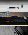 36x16 inches mouse pad with wilderness landscape, featuring majestic mountains and a starry sky for quiet reflection and awe.