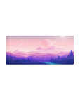 Serene escape 28x12 mouse pad with soft pinks, purples, and cosmic landscapes for a tranquil and colorful vibe at your desk