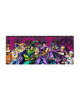Streamlined JoJo protagonists desk mat 28x12 featuring diamond background for bold workspace flair