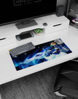 Dynamic Saber Fate artwork on 28x12 mouse pad perfect for celebrating Artoria Pendragon's iconic legacy