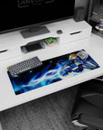 Small but impactful 32x12 mouse pad showcases Saber's glowing power with striking anime artistry