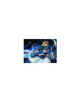 Classic Saber Fate mouse pad 14x10 featuring Noble Phantasm glow for compact yet striking setups