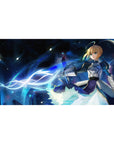 Saber Fate mouse pad 40x20 featuring Noble Phantasm glow for bold Fate/stay night anime style