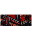 Compact Neon Kanji Streets desk mat 32x12 with neon glow theme for stylish and sleek desk decor