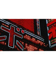 Neon Kanji Streets desk mat 40x20 featuring glowing red and white neon signs for bold urban Japanese style