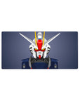 Premium anime mouse pad 32x16 inches with RX-78 style mecha close-up, crisp print and smooth tracking.