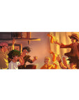 Anime mouse pad 36x16 inches featuring Naruto, Luffy, Goku, Asta, Deku, and Yuji in a sunset scene, vibrant and lively.