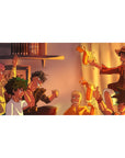 Anime desk pad 40x20 inches featuring Naruto, Luffy, Goku, Asta, Deku, and Yuji in a vibrant sunset scene.