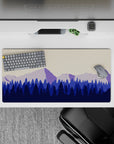 32x16 inches mouse pad with serene mountain layers in soft purples and blues for a relaxing, precise surface.