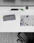 Small-sized 14x10 desk mat with tech-inspired design adds sleek, modern energy to any desk or workspace