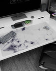 Minimalist design on 40x20 desk mat perfect for adding futuristic elegance and functional beauty to your setup or decor