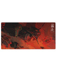 Unit-01 Berserk Awakening Desk Pad 32x16 featuring fiery chaos for gaming or workspace energy with anime edge