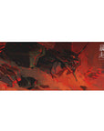 Unit-01 Berserk Awakening Desk Pad 36x16 with fiery explosion theme for immersive focus and fan inspiration