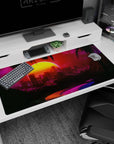 Vaporwave design on 40x20 mouse pad perfect for adding futuristic nostalgia to your workspace or gaming setup