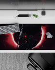 36x16 inches desk pad showcasing Guts in his Berserker Armor, set against a blood-red eclipse, capturing the intense fury and emotion of the Black Swordsman.