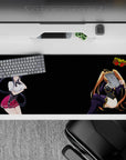Anime mouse pad 36x16 inches featuring Akeno and Irina from High School DxD, showcasing vibrant colors and dynamic poses.