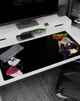 High School DxD anime mouse pad, 40x20 inches, featuring Akeno's smirk and Irina's charm with vibrant colors.