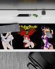 Desk pad featuring Rias Gremory from High School DxD, size 36x16 inches, with vibrant red and pink tones.