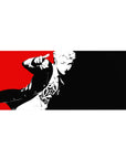 Ryuji Sakamoto Persona 5 anime mouse pad 36x16 inches, featuring bold pop-art style in red, white, and black.