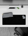 28x12 inches mouse pad with hexagonal black grid design, showcasing 3D hexagons to add depth and a sleek, minimal aesthetic to your desk.