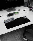 My Hero Academia mouse pad, 28x12 inches, featuring hexagonal black grid design with 3D hexagons for a clean and modern workspace vibe.