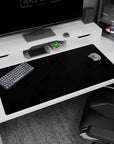 Large 40x20 inches desk pad featuring hexagonal black grid design, with 3D hexagons to add depth and a bold, clean aesthetic to your workspace.