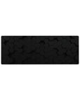 Compact 32x12 inches mouse pad with hexagonal black grid design, showcasing 3D hexagons for a clean, sleek, and modern aesthetic.