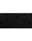 Desk pad featuring hexagonal black grid design, 36x16 inches, with 3D hexagons for a modern, bold, and minimal workspace vibe.