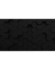 Desk pad featuring hexagonal black grid design, 40x20 inches, with 3D hexagons for a sleek, modern, and bold look to elevate your workspace.