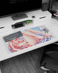 Modern 32x16 inches mouse pad featuring Zero Two design, with a cosmic background and sci-fi vibes for a captivating, anime-inspired workspace.