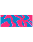 Compact 32x12 inches mouse pad with retro wave-inspired design, featuring vibrant pink, deep blue, and neon purple for a striking pop of color.