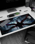 Large 40x20 inches mouse pad featuring Kaneki design, with his Kagune and glowing red eye for an intense, powerful Tokyo Ghoul aesthetic.