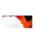 Streamlined Abstract Flame Desk Mat 28x12 featuring blazing patterns for bold workspace energy