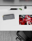 Anime mouse pad featuring Rias Gremory from High School DxD, size 14x10 inches, showcasing vibrant red hair and sapphire eyes.