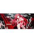 Desk pad featuring Rias Gremory from High School DxD, size 36x16 inches. Her fiery hair and confident gaze bring power to your space.
