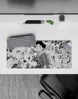 Compact 28x12 mouse pad highlights Luffy's journey and key moments for immersive One Piece vibes