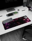 Space-inspired 32x12 mouse pad with swirling purple and magenta tones across a black background, perfect for cosmic enthusiasts