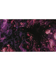 Cosmic 40x20 desk pad featuring purple and magenta swirls across a black background, creating a serene, galaxy-inspired atmosphere