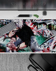 40x20 inches mouse pad with Kaneki design, showcasing explosive battle artwork and jagged chaotic details for a raw, intense Tokyo Ghoul aesthetic.
