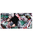 Mouse pad featuring Kaneki design, 32x16 inches, with chaotic mid-battle artwork and jagged details for an intense, high-octane anime look.