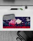Compact 28x12 mouse pad highlights longing emotions and cosmic vibrancy for immersive anime-inspired vibes