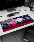 Vibrant artwork on 36x16 mouse pad captures the essence of longing and cosmic wonder with cinematic elegance
