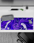 32x12 inches mouse pad with vibrant purple design, featuring swirling patterns to enhance creativity and focus while adding mystery to your desk.