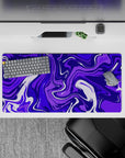 32x16 inches mouse pad with vibrant purple design, featuring swirling patterns for a dynamic and calming effect, ideal for creativity and focus.