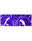 Compact 32x12 inches mouse pad with vibrant purple design, swirling patterns to bring energy and calm to your workspace for a creative touch.
