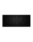 Mouse pad featuring Midnight Elegance design, 28x12 inches, with bold black florals and delicate swirls for a luxurious and elegant workspace look.