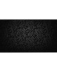 Desk pad featuring Midnight Elegance design, 40x20 inches, with a stunning black floral design blending boldness and delicate swirls for a refined look.