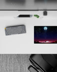 Small-sized 14x10 mouse pad with Evangelion design adds bold, cosmic energy to any desk or workspace