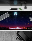 Cosmic 40x20 mouse pad showcases Unit-01’s legendary moon ascent with embers of battle for an immersive workspace vibe
